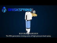 NSF प्रमाणित साफ़ बोतल सनलाइट प्रोटेक्टिव कवर ABS स्वचालित स्पिन डाउन वाटर प्री फ़िल्टर