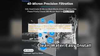 पूरे घर में जल फ़िल्टर आसान स्थापना