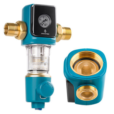 प्रीमियम 40 माइक्रोन तलछट प्रीफिल्टर के साथ BPA मुक्त ऑटो बैकवाश स्क्रैपर घर के उपयोग के लिए