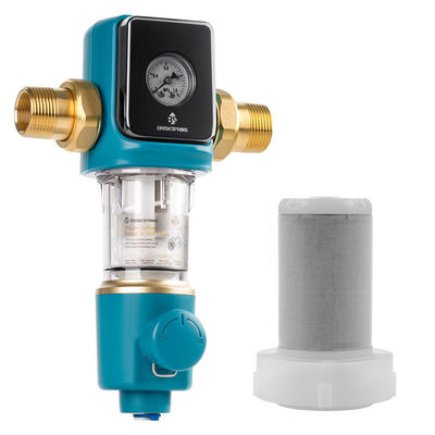 प्रीमियम 40 माइक्रोन तलछट प्रीफिल्टर के साथ BPA मुक्त ऑटो बैकवाश स्क्रैपर घर के उपयोग के लिए