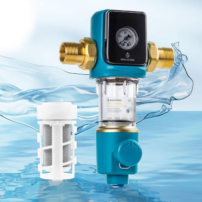 आवासीय जल पूर्व निस्पंदन के लिए 40 माइक्रोन बीपीए मुक्त सिफॉन प्रणाली के साथ स्वचालित स्क्रैपर स्पिन डाउन तलछट फ़िल्टर