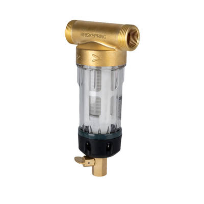 नवीनतम खाद्य ग्रेड जल पूर्व फिल्टर 50 माइक्रोन पुन: प्रयोज्य डिज़ाइन, बैकवॉश और घरेलू जल के लिए डीप क्लीनिंग सिस्टम के साथ