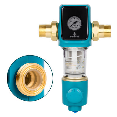 प्रीमियम 40 माइक्रोन तलछट प्रीफिल्टर के साथ BPA मुक्त ऑटो बैकवाश स्क्रैपर घर के उपयोग के लिए