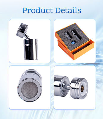 360° घूमने योग्य माइक्रो नैनो बबल नल एक्सटेंडर, प्रति लीटर सौ अरब बुलबुले और 0.001-0.1 MM बुलबुला व्यास के साथ, उच्च दक्षता वाली गहरी सफाई के लिए