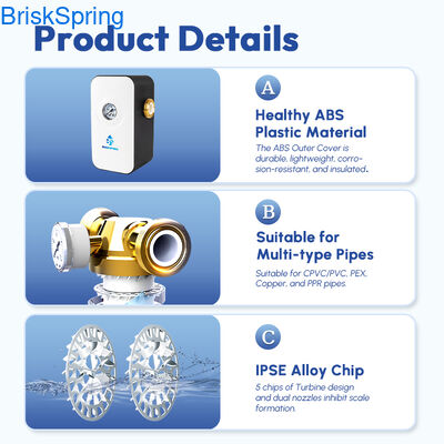 रसोई, बाथरूम और पाइप के रखरखाव के लिए पानी डिसेलर एंटी-स्केल फिल्टर, कोई नमक नरम करने वाला विकल्प नहीं
