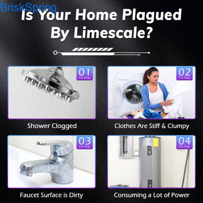 शुद्ध भौतिक आयन ध्रुवीकरण प्रौद्योगिकी 17-23.5L/मिन प्रवाह दर और NSF, RoHS, SGS, CE प्रमाणन के साथ पूरे घर के पानी के पैमाने के अवरोध के लिए जल डिसेलर