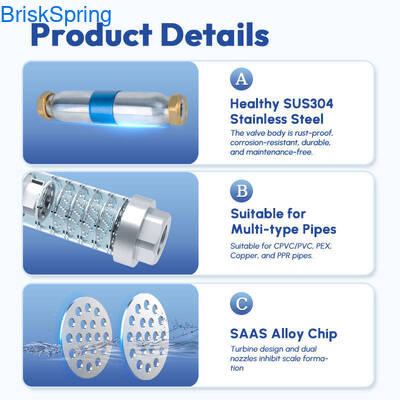 उच्च दक्षता वाला सास टर्बो चिप वाटर डेसकेलर 5T/H प्रवाह दर और पूरे घर के जल प्रणालियों के लिए एनएसएफ प्रमाणन के साथ