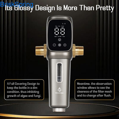 ऑटोमैटिक बैकवाश प्री फिल्टर इंटेलिजेंट सेडमेंट फिल्टर, विला, अपार्टमेंट और घरेलू जल प्रवेश के लिए उच्च प्रवाह प्रीफिल्टर