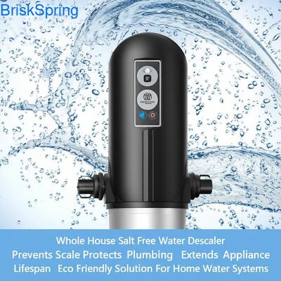 3/4 इंच का धागा पूरे घर के लिए पानी का डिसीलर कोई बिजली रखरखाव मुक्त नमक मुक्त पानी कंडीशनर