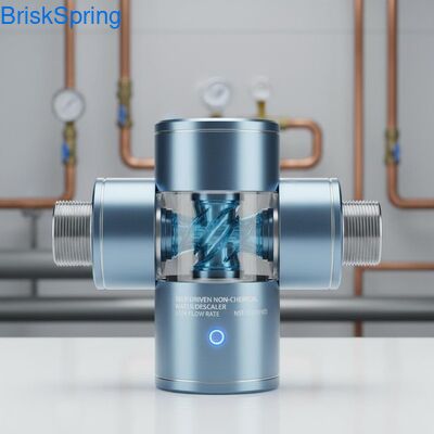 5T/H प्रवाह दर और पूरे घर की नलसाजी के लिए एनएसएफ प्रमाणन के साथ स्व-चालित गैर रासायनिक जल डिसीलर