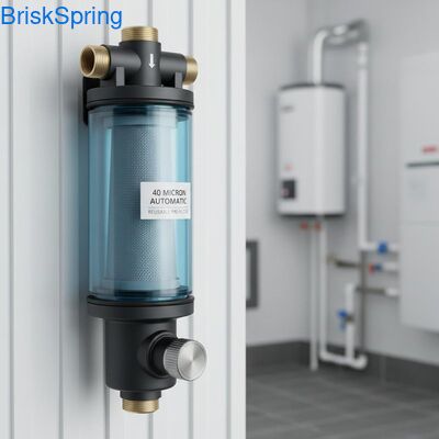 पूरे घर से तलछट हटाने के लिए 40 माइक्रोन पूरी तरह से स्वचालित पुन: प्रयोज्य स्पिन डाउन वॉटर प्री फ़िल्टर