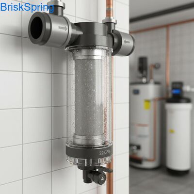 खाद्य ग्रेड स्टेनलेस स्टील एंटी-ब्लॉक संरचना और 22 जीपीएम प्रवाह दर के साथ हल्के पूरे घर के लिए पानी प्री फिल्टर
