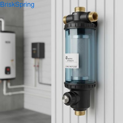 पूरे घर से तलछट हटाने के लिए 40 माइक्रोन पूरी तरह से स्वचालित पुन: प्रयोज्य स्पिन डाउन वॉटर प्री फ़िल्टर