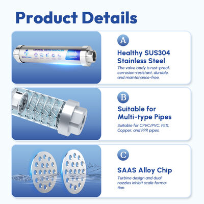 Q1 Non-Salt Wall-Mounted Water Descaler with 10-Year Service Life for Whole House Scale Inhibition
