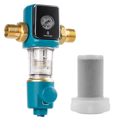 प्रीमियम 40 माइक्रोन तलछट प्रीफिल्टर के साथ BPA मुक्त ऑटो बैकवाश स्क्रैपर घर के उपयोग के लिए