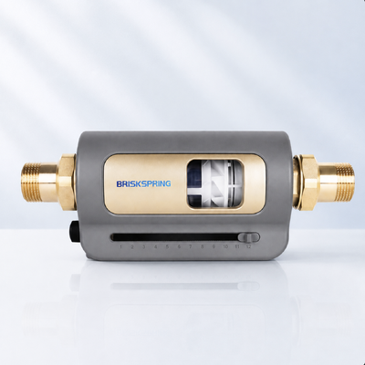 360 डिग्री घुमावदार स्थापना के साथ BriskSpring HZ-A 7 T/H 40 माइक्रोन पूरे घर तलछट पूर्व फ़िल्टर